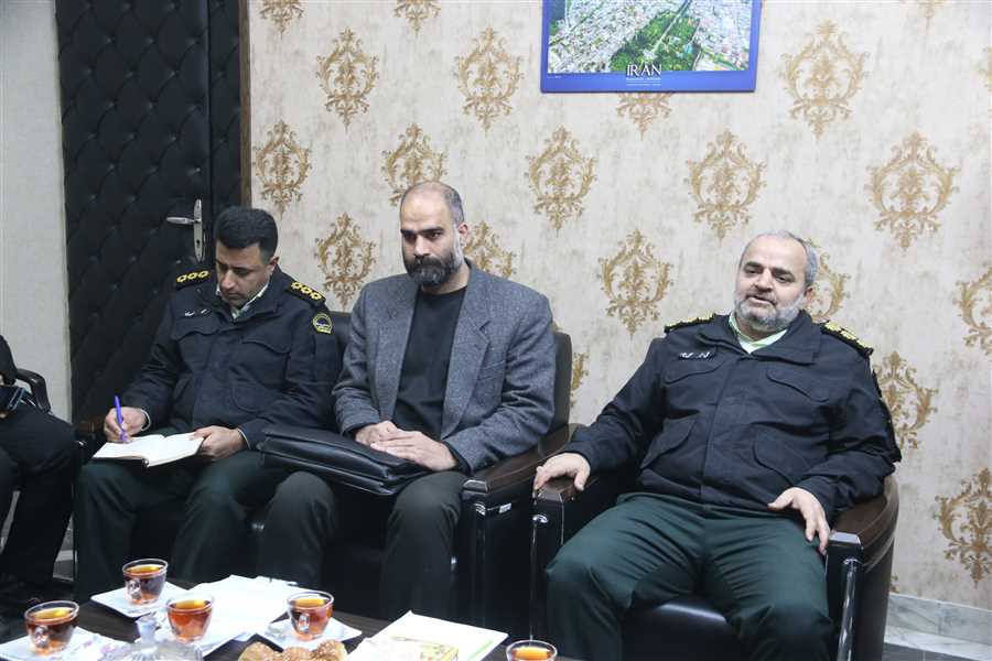ملاقات سرهنگ قلی پور فرماندهی انتظامی شهرستان بهشهر با یاسر احمدی  شهردار بهشهر 