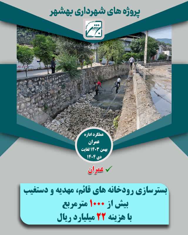 چکیده  فعالیت واحد عمران  بهمن 403 لغایت بهمن 404 (ارقام به ریال )