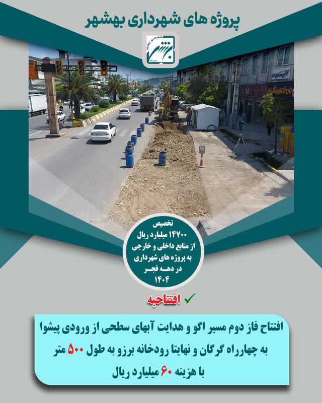 پشت پلک شهر با  پروژه های قابل افتتاح 