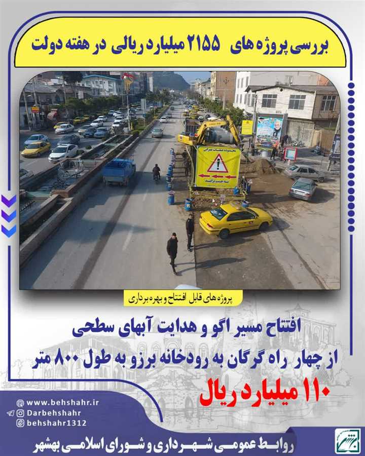 چکیده ایی از پروژه های قابل افتتاح در هفته دولت 1404 